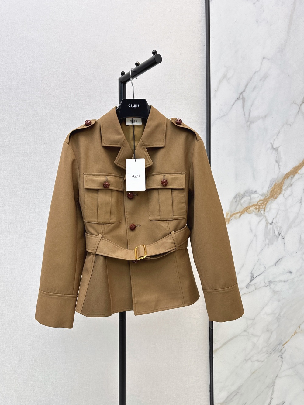 🤎Celine Belted Safari Military Jacket